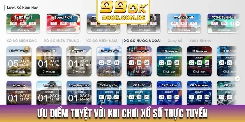 Ưu điểm tuyệt vời khi chơi xổ số trực tuyến