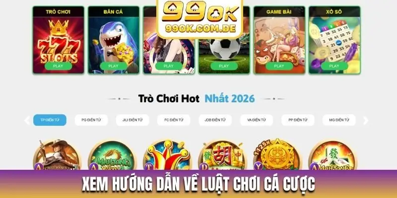Xem hướng dẫn về luật chơi cá cược